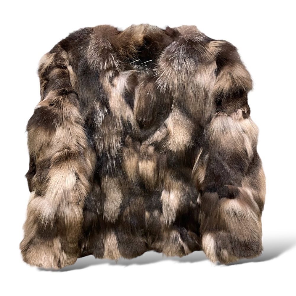 TSONTOS Custom Made Multi-Color Fox Fur Coat | Size: Small |